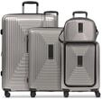 REDOLZ Hartschalen Koffer-Set 4-teilig mit Beauty Case | Laptopfach, Dehnfalte,