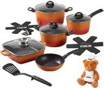 STONELINE Kochgeschirr Set 15-teilig 18/20/24 cm Pfannen und T&ouml;pfe Set mit...