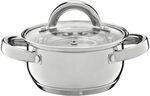 AMBITION Kleiner Edelstahl Topf Induktion 1,1 l Berry ⌀ 14 cm Kochtopf mit...