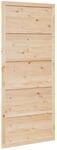 vidaXL Scheunent&uuml;r 100 x 2,5 x 208 cm Massives Kiefernholz Natur