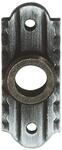 Ovalrosette 28 x 70 mm, Ansatz 18 mm, schwarz passiviert, lackiert