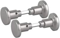 BigDean 2 Aluminium T&uuml;rgriffe Zimmert&uuml;rknopf Knopfdr&uuml;cker silber farbig 