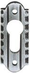 Zylinderrosette PZ, oval, 28 x 70 mm, schwarz passiviert, lackiert
