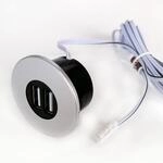 kalb | Einbau USB-Hub, Silbergrau, Steckdose f&uuml;r Smartphone, Tablet, E-Reader
