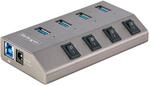 StarTech 4-Port USB-C Hub 5Gbps mit Schaltern, EU (5G4AIBS-USB-HUB-EU) 