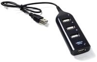 VAKOSS USB 2.0-Hub, 4 Ports Geeignet f&uuml;r Ger&auml;te wie Maus, Tastatur, Scanner,