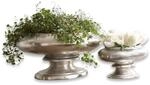 Loberon Vase 2er Set Loy&egrave;re, Silber | Reizvolle Haptik, Aluminiumguss,...