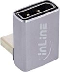 InLine DisplayPort 1.4 Adapter, 90&deg; unten gewinkelt, DP Stecker zu Buchse,