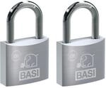 BASI | Vorhangschloss 2er Set | 50 mm | gleichschlie&szlig;end | massives