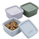 Fackelmann Snacking-Boxen 3er-Set, eckig, gut f&uuml;r Saucen, Dressings und Gew&uuml;rze,