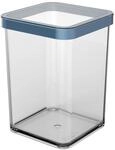 Rotho Loft Vorratsdose 1 L mit Deckel und Dichtung quadratisch in Blau | Rotho
