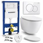 BADLAND WC Set &ndash; Geberit Duofix Basic UP100 Vorwandelement + Wand-WC Desna +