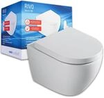 sanicomfort H&auml;nge-WC Rivo Sp&uuml;lrandlos Set &ndash; Wand-WC Tiefsp&uuml;ler inkl....