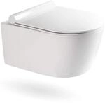 VILSTEIN&reg; H&auml;nge-WC Sp&uuml;lrandlos &ndash; Wand WC Komplettset mit WC-Sitz &