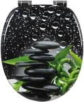 WOLTU Premium WC-Sitz Toilettensitz mit Absenkautomatik, MDF Holzkern, Softclose