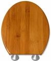 BigDean Toilettendeckel mit Absenkautomatik in Holzoptik oval WC Sitz 