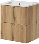 [en.casa] Badm&ouml;bel Skelbolu Waschtisch mit Unterschrank Badezimmerschrank 51 x...