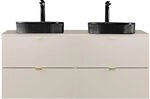 Lomadox Badezimmer Doppelwaschtisch 120 cm in Kaschmir matt, DURANGO-56, 4