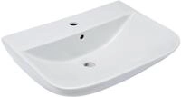 sanicomfort Waschbecken Rivo 60 cm wei&szlig; matt, H&auml;nge Waschtisch aus Keramik