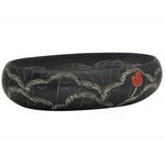 vidaXL Aufsatzwaschbecken Schwarz Oval 59x40x15 cm Keramik