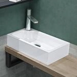 Mai & Mai Waschbecken G&auml;ste WC Aufsatzwaschbecken 46x26x11cm | Waschschale Klein aus