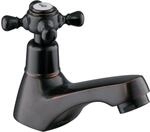 PaulGurkes Kaltwasserhahn Nostalgie Schwarz Retro Standventil, Messing,...