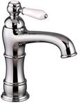 PaulGurkes Waschtischarmatur Retro Chrom Wasserhahn mit Keramikgriff aus...