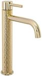 Rea Waschtischarmatur LUNGO ART GOLD HIGH Wasserhahn Bad Badarmatur aus Messing