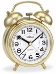 Atlanta Glockenwecker Quarz ohne Ticken lauter Glocken Alarm Licht Retro Silber...