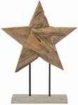 vidaXL Weihnachtsstern LEDs Braun 43,5 x 13,5 x 59 cm Massivholz Teak