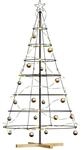 vidaXL Weihnachtsdeko mit St&auml;nder Schwarz 180,5 cm Stahl | Der Baum verf&uuml;gt...