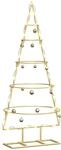 vidaXL Metall Weihnachtsbaum Gold 90 cm Pulverbeschichteter Stahl