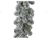 Decoris Tannengirlande k&uuml;nstlich 2.7m x ca. 20cm mit Schnee Weihnachtsgirlande...