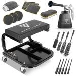 STAHLWERK Werkstatt- und Auto-Detailing-Set 21-teilig | Werkstatthocker 118 kg,