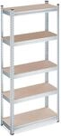 Relaxdays Schwerlastregal, HxBxT: 150 x 70 x 30 cm, 750 kg, verzinkter Stahl,