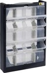 Allit Kleinteilebeh&auml;lter 466250 (B x H x T) 300 x 465 x 80 mm, schwarz, grau, 1
