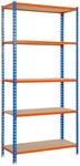 PROREGAL Schwerlastregal MULI | HxBxT 180x80x30cm | 5 Fachb&ouml;den | Fachlast...