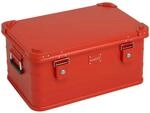 Alubox Metallkiste rot mit Deckel 47 Liter stapelbar | Pulverbeschichtet,