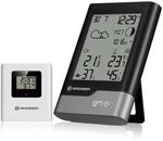 Bresser Wetterstation Funk mit Au&szlig;ensensor, schwarz grau, DCF Uhr | Innen und