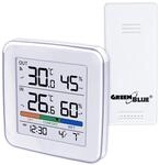 GreenBlue GB169 Funk-Wetterstation mit Au&szlig;ensensor &ndash; Innen & Au&szlig;en Temperatur,
