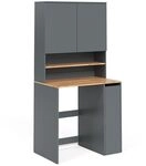 Vicco Waschmaschinenschrank Viktor, Anthrazit/Eiche, 93.6 x 88.2 cm | 2 Teile...
