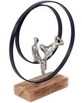 CREEDWOOD SKULPTUR Date | Mangoholz, Metall, 34cm | P&auml;rchen Deko Figur,...