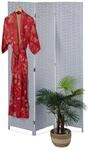 Relaxdays Paravent, 3-teilig, Faltbarer Raumtrenner, grau/wei&szlig; | HxB: 170x120 cm,