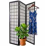 Relaxdays Paravent, 3-teilig, faltbar, H x B: 170 x 120 cm, schwarz/wei&szlig; | Holz &
