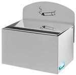 PROREGAL Robuster Wandascher mit Schild | 0,8 Liter, HxBxT 20x20x12,5cm |...