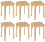 WOLTU Esszimmerst&uuml;hle 6er Set, rechteckiger Sitzhocker ohne Lehne |...