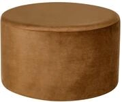 Beliani Pouf Samt Goldbraun rund 61 cm luxuri&ouml;s glamour&ouml;s Sitzhocker...