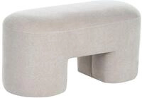 Beliani Polsterbank Pouf Hocker Boucl&eacute; Hellbeige 88x39 cm U-Form 46 cm hoch...