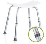 Vivamore Duschhocker - Duschstuhl H&ouml;henverstellbar - Duschhocker f&uuml;r Senioren mit