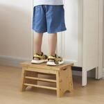 [en.casa] Tritthocker Ryslinge f&uuml;r Kinder Hocker aus Bambus Fu&szlig;bank bis 100 kg